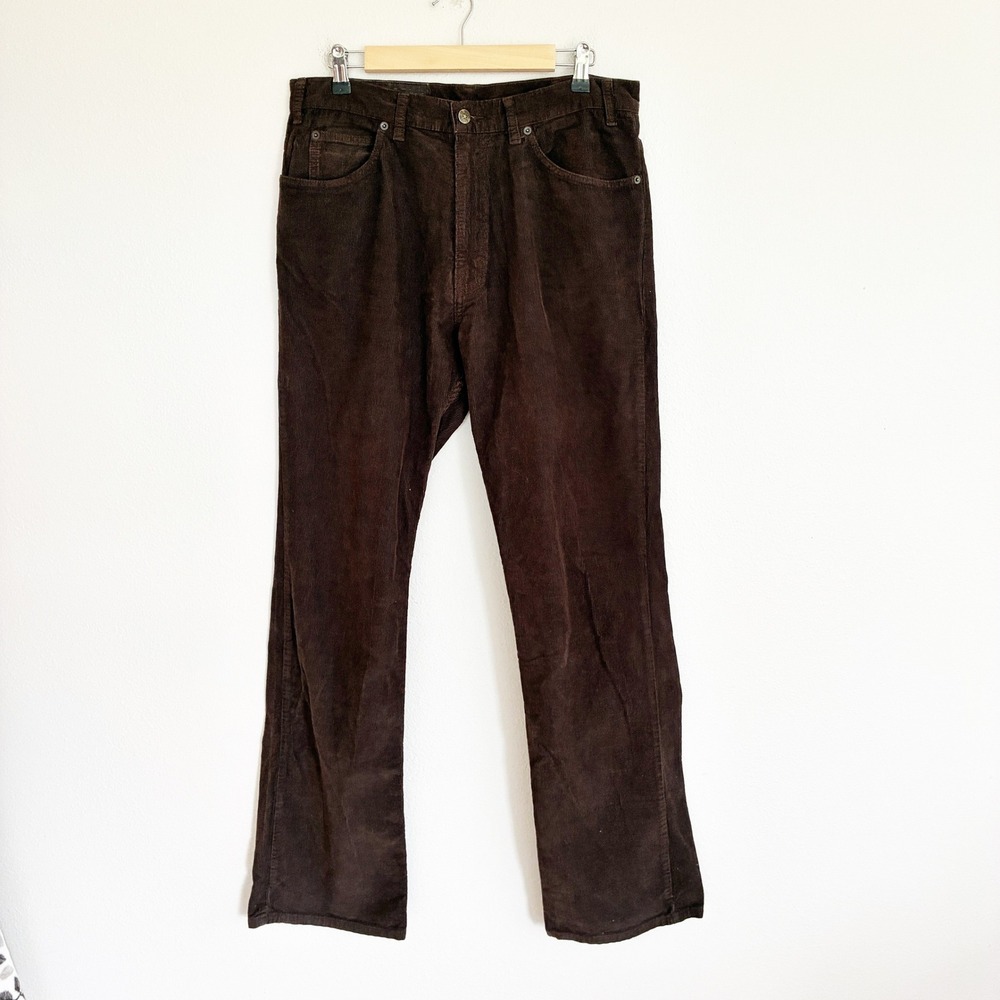 Billy Reid Corduroy Pants Mens 34x33 Brown Straight Leg Trousers Cotton 5-Pocket